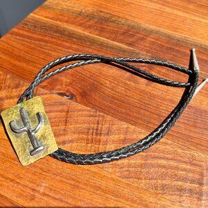 SALE!  Antique/Vintage Bolo Tie with Cactus Design